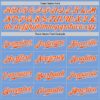 Custom Light Blue Orange-White Authentic Baseball Jersey