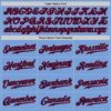 Custom Light Blue Navy-Red Authentic Baseball Jersey