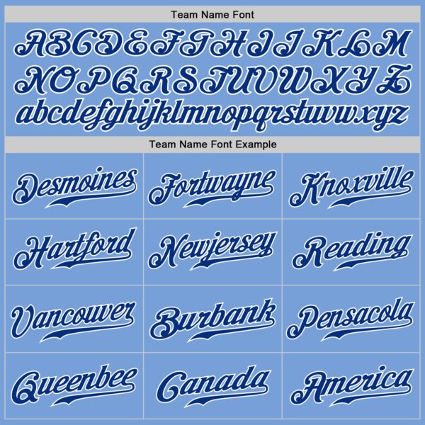 Custom Light Blue Royal-White Authentic Baseball Jersey