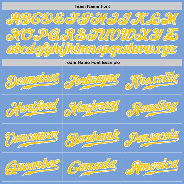 Custom Light Blue Gold-White Authentic Baseball Jersey