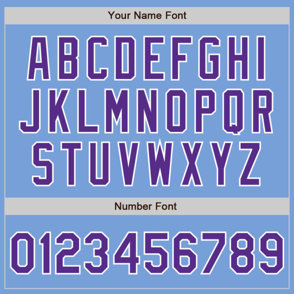 Custom Light Blue Purple-White Authentic Baseball Jersey