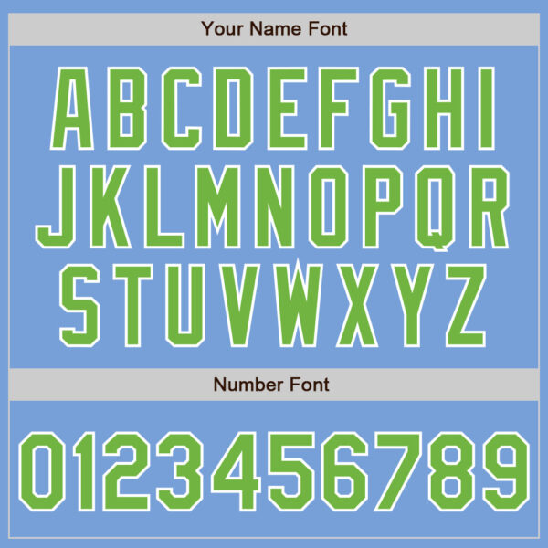 Custom Light Blue Neon Green-White Authentic Baseball Jersey