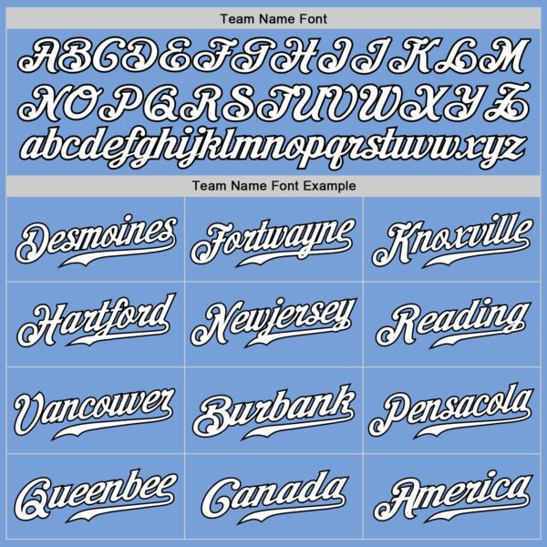 Custom Light Blue White-Black Authentic Baseball Jersey