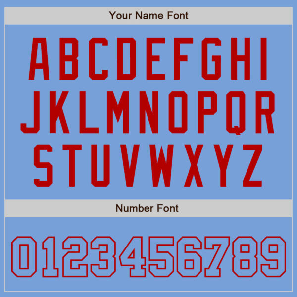 Custom Light Blue Light Blue-Red Authentic Baseball Jersey