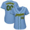 Custom Light Blue Green-Gold Authentic Baseball Jersey