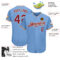 Custom Light Blue Crimson-City Cream Authentic Baseball Jersey