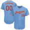 Custom Light Blue Crimson-City Cream Authentic Baseball Jersey