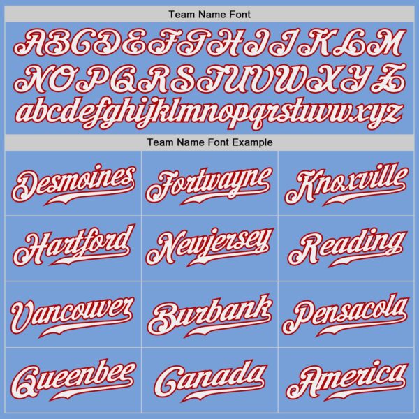 Custom Light Blue White Pinstripe White-Red Authentic Baseball Jersey