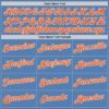 Custom Light Blue Orange-White Performance T-Shirt