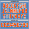 Custom Light Blue Orange-White Performance T-Shirt