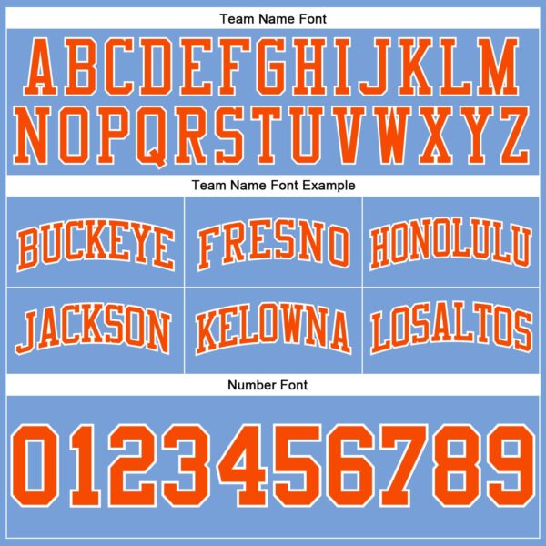 Custom Light Blue Orange-White Authentic Throwback Basketball Shorts