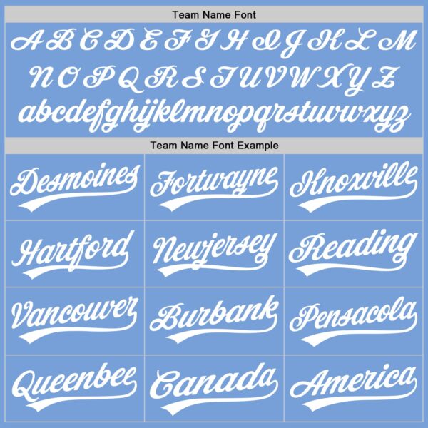 Custom Light Blue White Authentic Baseball Jersey