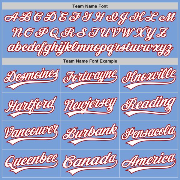 Custom Light Blue White-Red Authentic Baseball Jersey