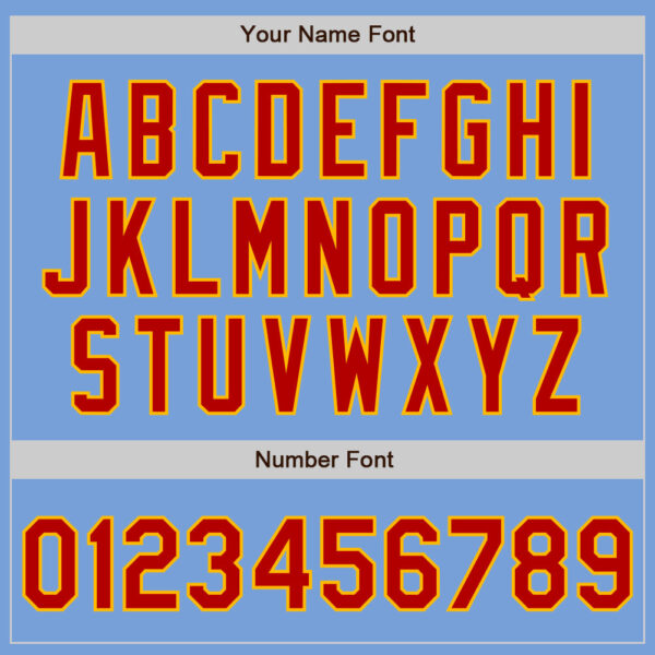 Custom Light Blue Red-Gold Authentic Baseball Jersey