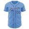Custom Light Blue Royal-White Authentic Baseball Jersey