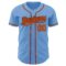 Custom Light Blue Orange-Black Authentic Baseball Jersey