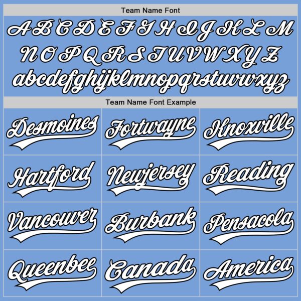 Custom Light Blue White-Black Authentic Baseball Jersey