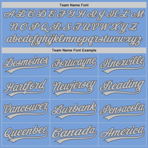 Custom Light Blue Gray-Steel Gray Authentic Baseball Jersey