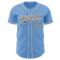 Custom Light Blue Steel Gray-White Authentic Baseball Jersey