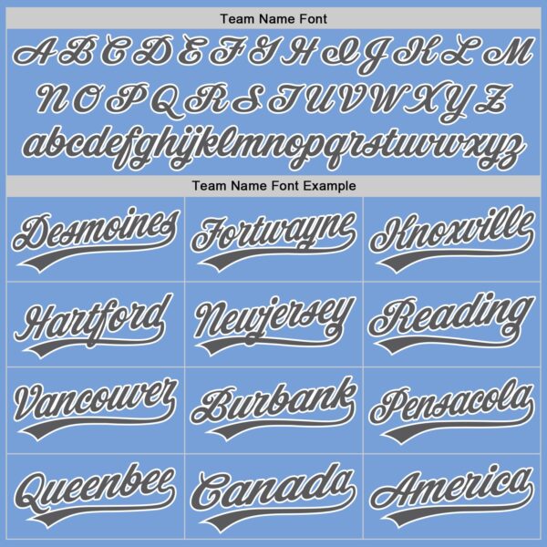 Custom Light Blue Steel Gray-White Authentic Baseball Jersey