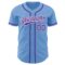 Custom Light Blue Purple-White Authentic Baseball Jersey