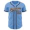 Custom Light Blue Brown-White Authentic Baseball Jersey
