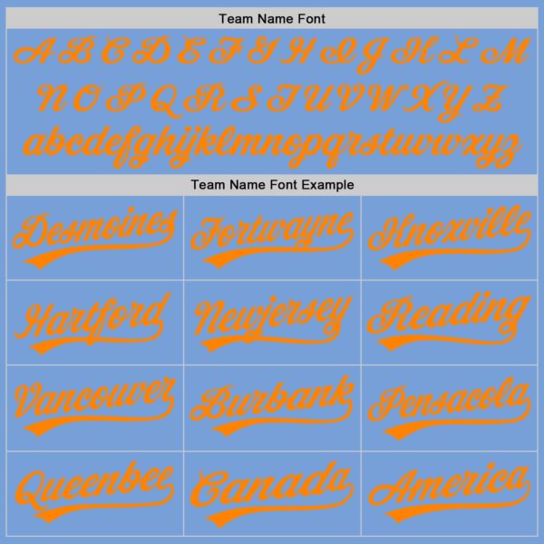 Custom Light Blue Bay Orange Authentic Baseball Jersey