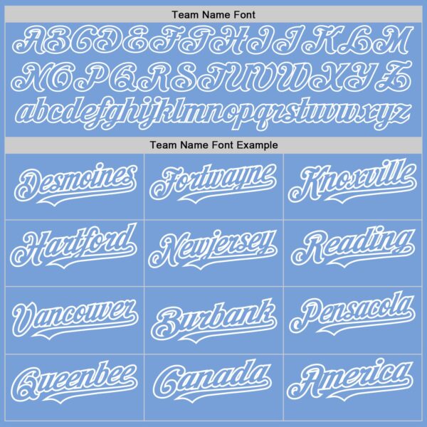 Custom Light Blue White Authentic Baseball Jersey