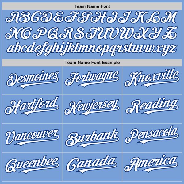 Custom Light Blue Royal-White Authentic Baseball Jersey