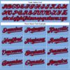 Custom Light Blue Red-Navy Authentic Baseball Jersey