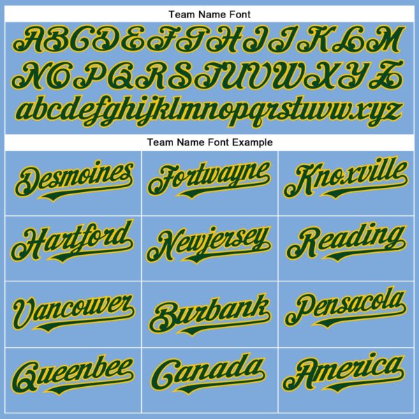 Custom Light Blue Green-Yellow Authentic Baseball Jersey