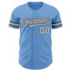 Custom Light Blue Gray-Steel Gray Authentic Baseball Jersey