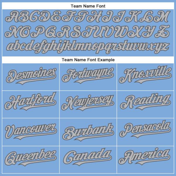 Custom Light Blue Gray-Steel Gray Authentic Baseball Jersey