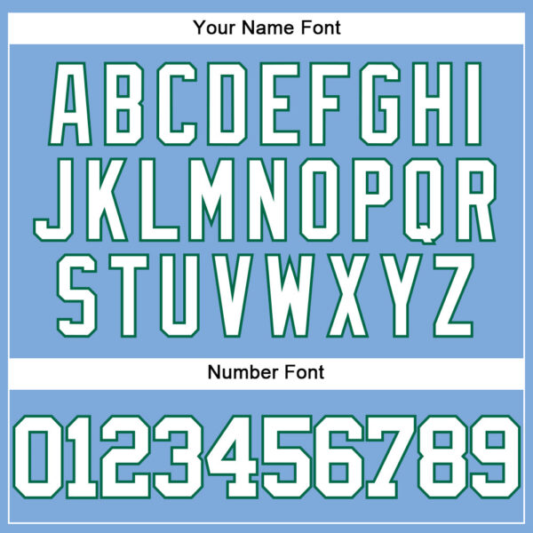 Custom Light Blue White-Kelly Green Authentic Baseball Jersey