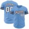 Custom Light Blue White-Brown Authentic Baseball Jersey