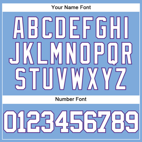 Custom Light Blue White-Purple Authentic Baseball Jersey