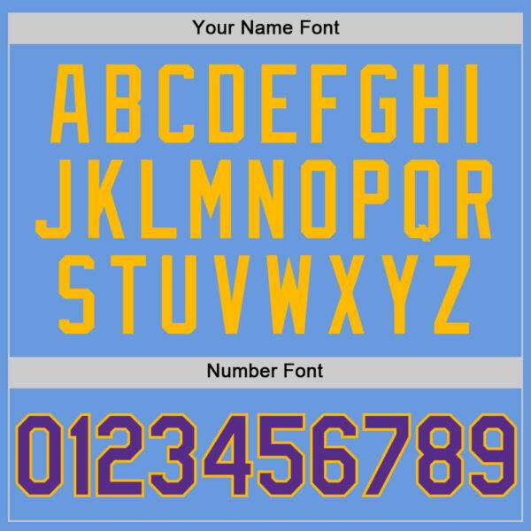 Custom Light Blue Purple-Gold Authentic Throwback Baseball Jersey