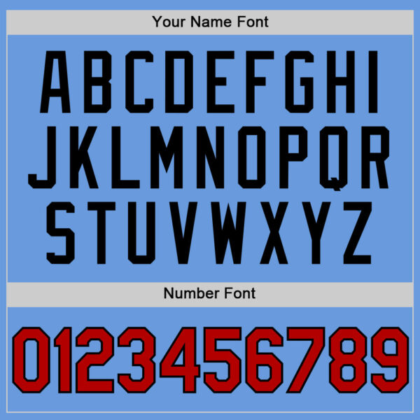 Custom Light Blue Red-Black Authentic Throwback Baseball Jersey