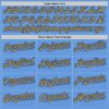 Custom Light Blue Old Gold-Royal Mesh Authentic Throwback Baseball Jersey
