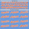 Custom Light Blue Orange-White Mesh Authentic Throwback Baseball Jersey