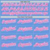 Custom Light Blue Pink-White Mesh Authentic Throwback Baseball Jersey