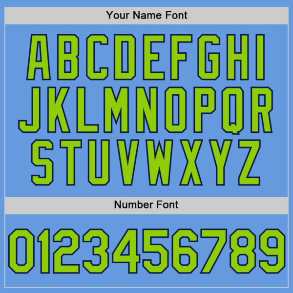 Custom Light Blue Neon Green-Navy Mesh Authentic Throwback Baseball Jersey