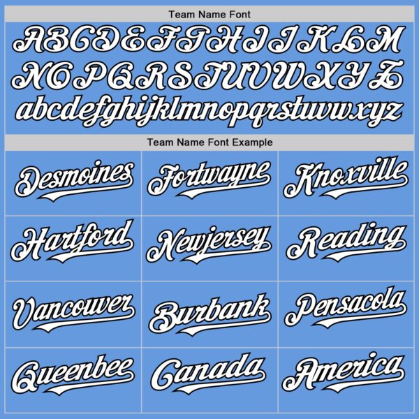 Custom Light Blue White-Black Mesh Authentic Throwback Baseball Jersey