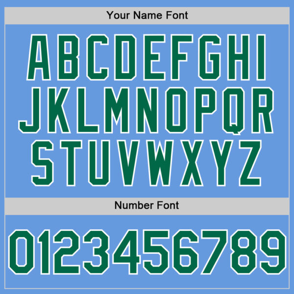 Custom Light Blue Kelly Green-White Mesh Authentic Throwback Baseball Jersey