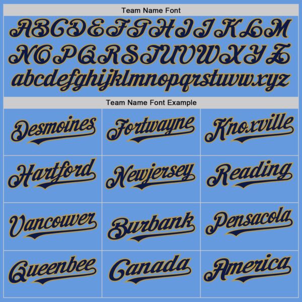 Custom Light Blue Navy-Old Gold Mesh Authentic Throwback Baseball Jersey