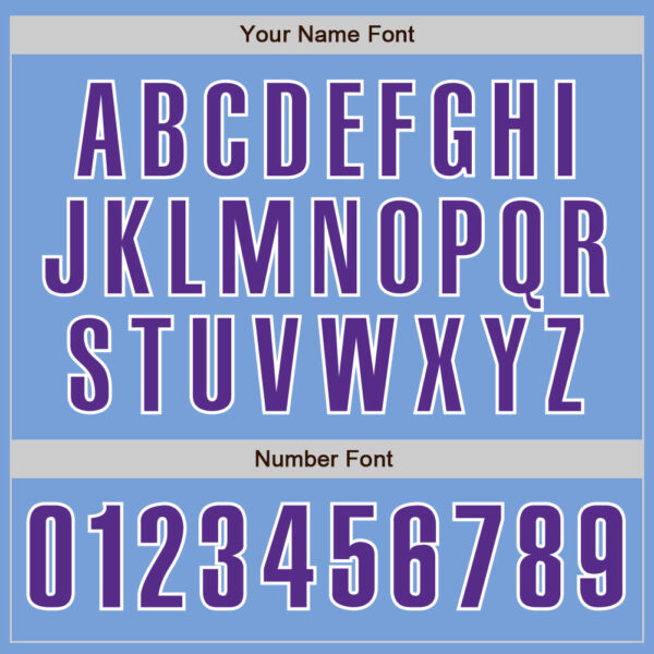 Custom Light Blue Purple-White Authentic Baseball Jersey