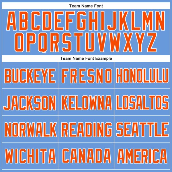 Custom Light Blue Orange-White Mesh Authentic Throwback Baseball Jersey