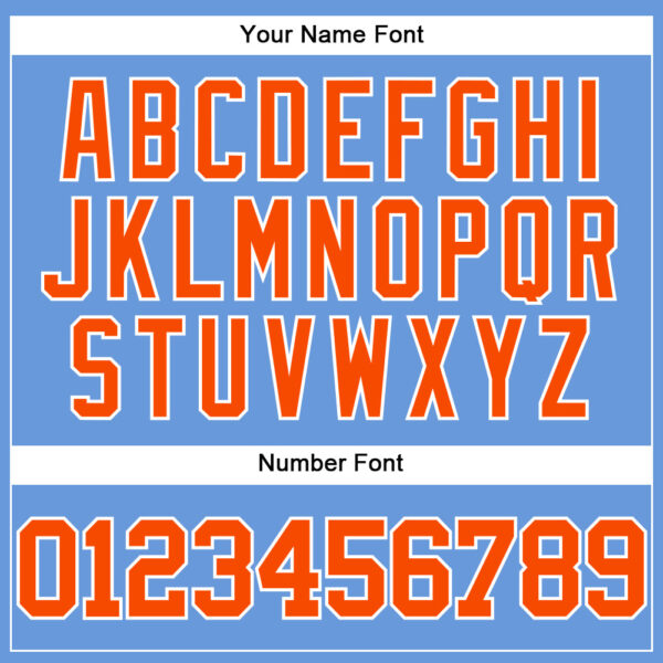 Custom Light Blue Orange-White Mesh Authentic Throwback Baseball Jersey