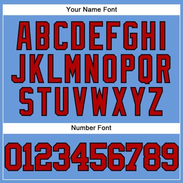 Custom Light Blue Red-Black Mesh Authentic Throwback Baseball Jersey