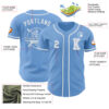 Custom Light Blue White Authentic Baseball Jersey